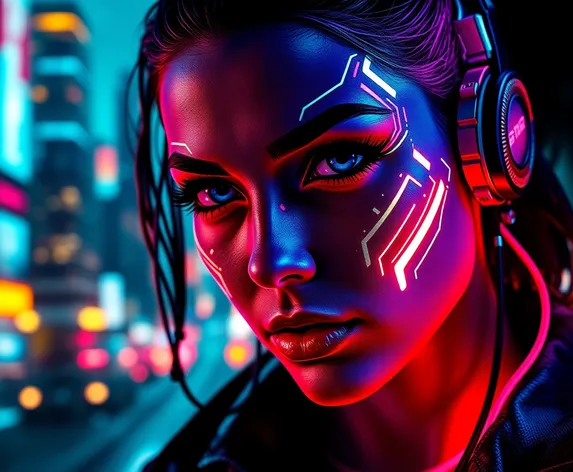 cyberpunk futuristic makeup