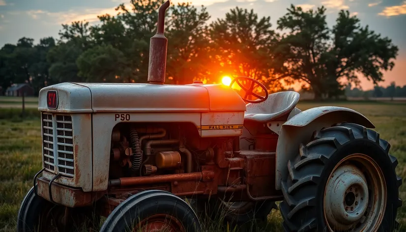 white tractor