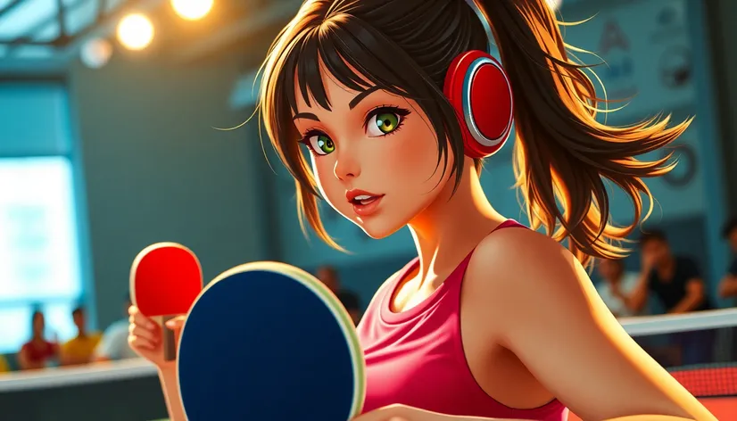 ping pong stock image