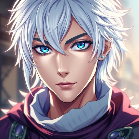 white hair guy anime