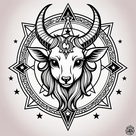 Kawaii baphomet demon goat