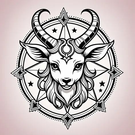 Kawaii baphomet demon goat