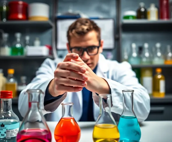 lab person using chemicals