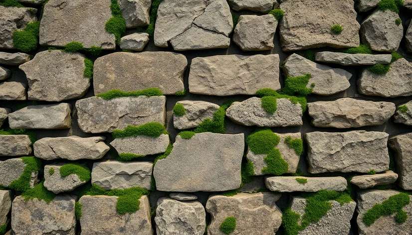 stone wall top view