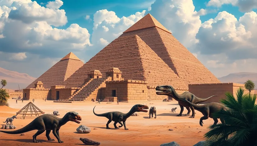 dinosaurs built the pyramids