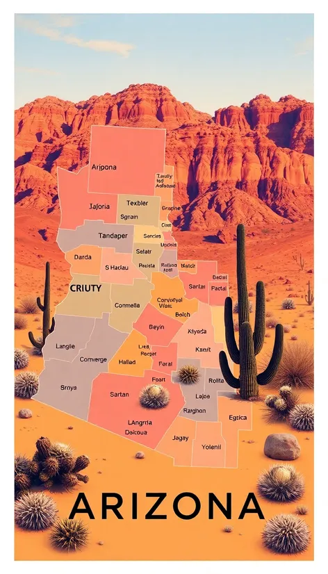 arizona map by county