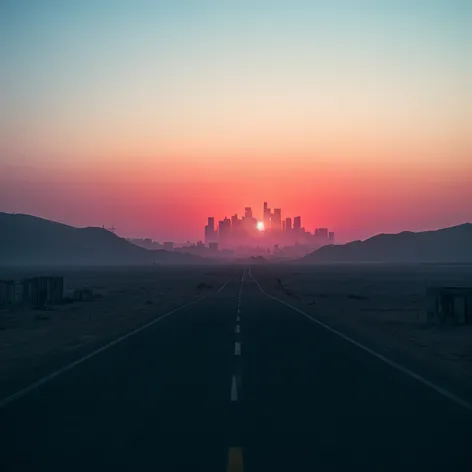 Wasteland, road disappearing into