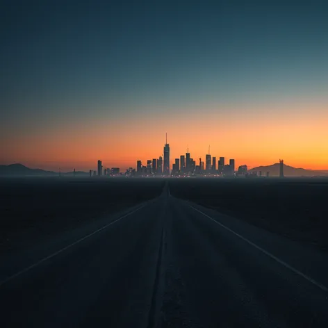 Wasteland, road disappearing into