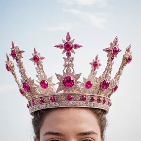 huge pink detailed crown