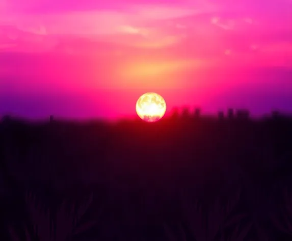 purple sunset painting