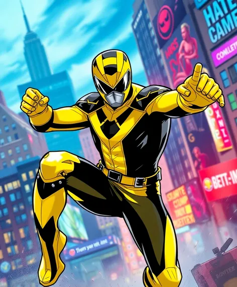 yellow black superhero