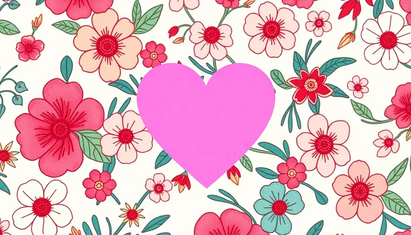 pink heart outlined