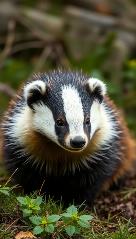 fluffy european badger