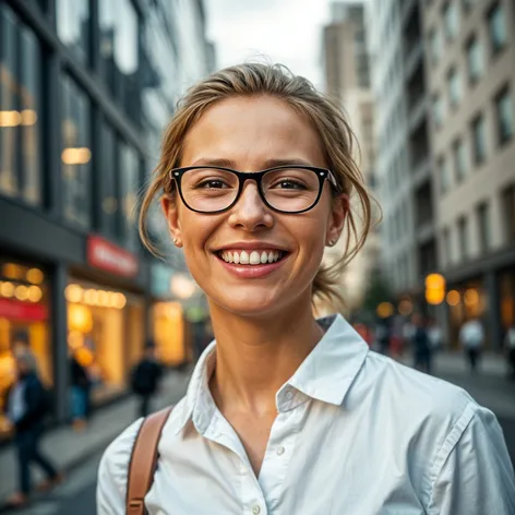 german smiling woman pointing