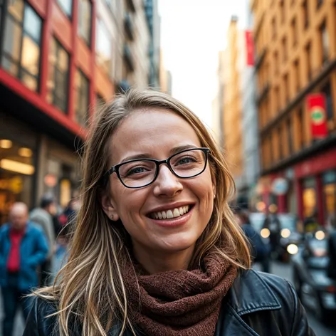 german smiling woman pointing