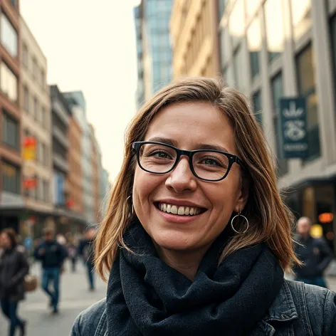 german smiling woman pointing