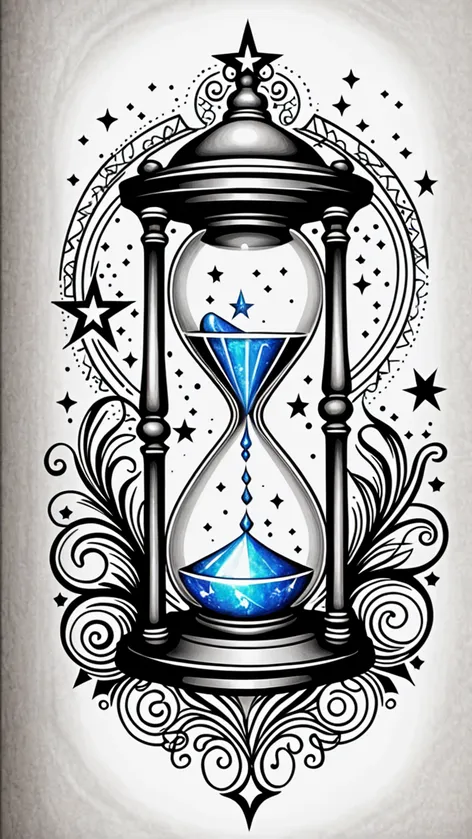 Whimsical hourglass with a
