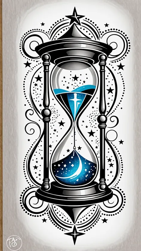 Whimsical hourglass with a