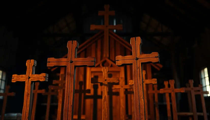 wooden crosses