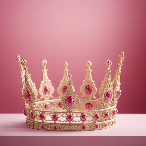 pink detailed crown