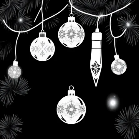 black and white christmas