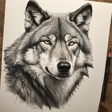 wolf drawing