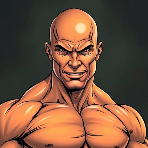 bald and muscular