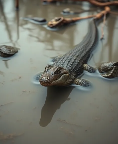 baby new guinea crocodile