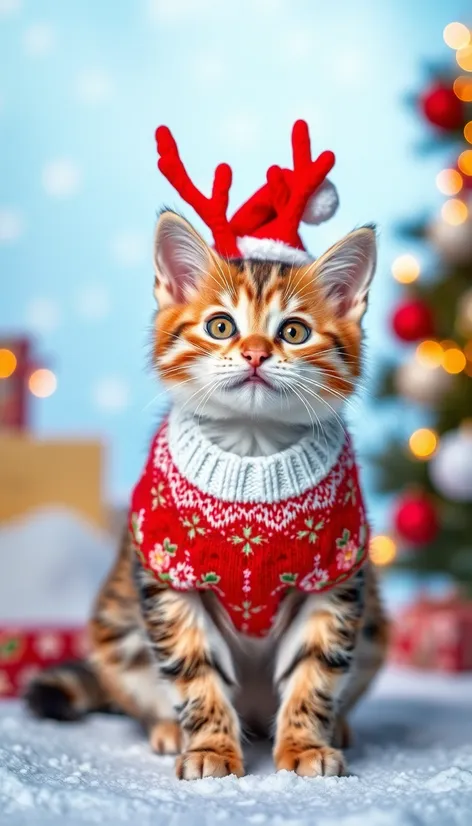 christmas sweater kitty