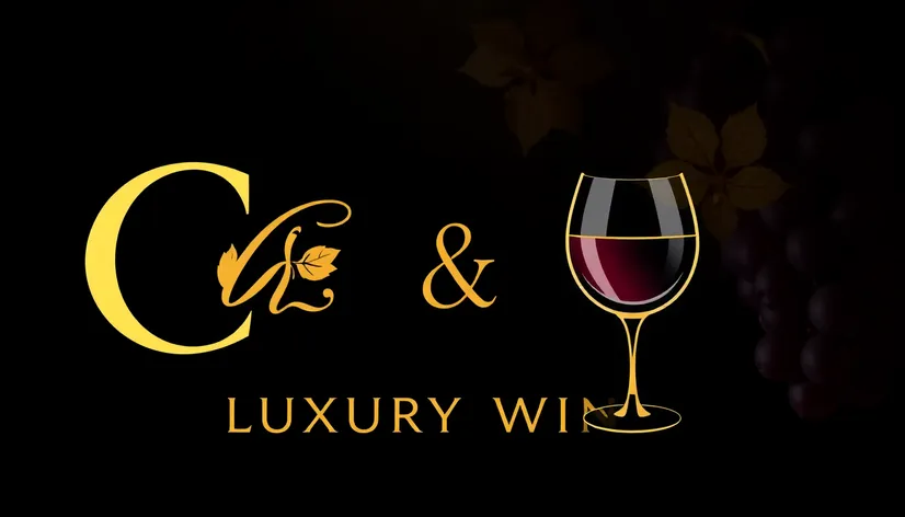 luxury wine logo letter