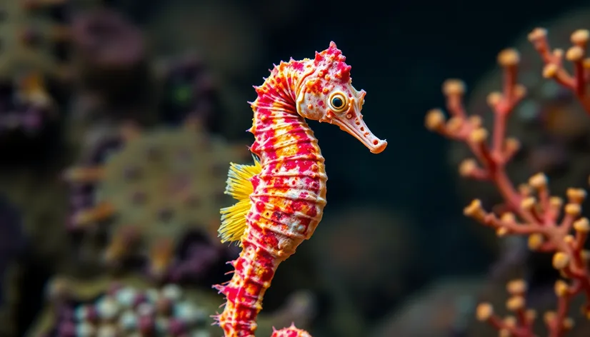 colorful seahorse