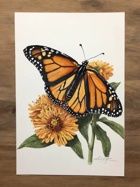 monarch butterfly drawing