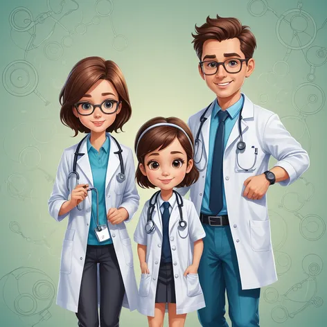 Cartoon doctors with stethoscope