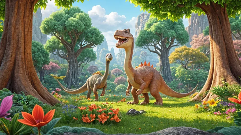 Dinosaur Forest: A dense,