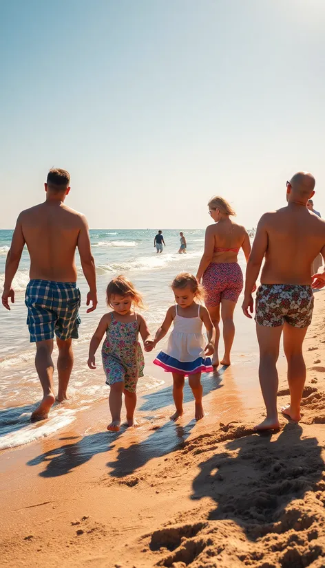 family at the beach