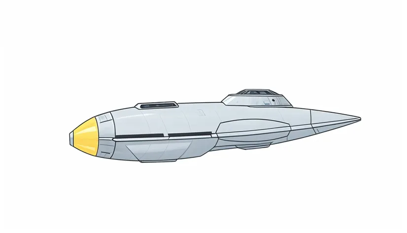 spaceship side drawing easy