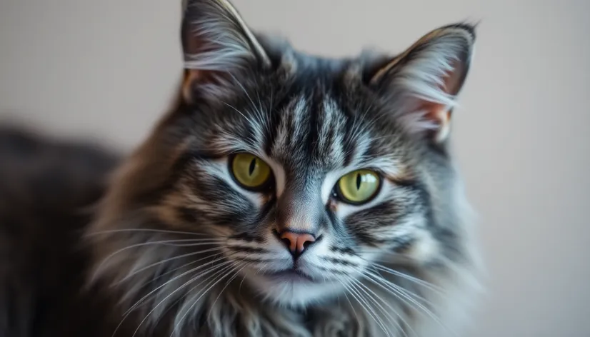 gray maine coon cat