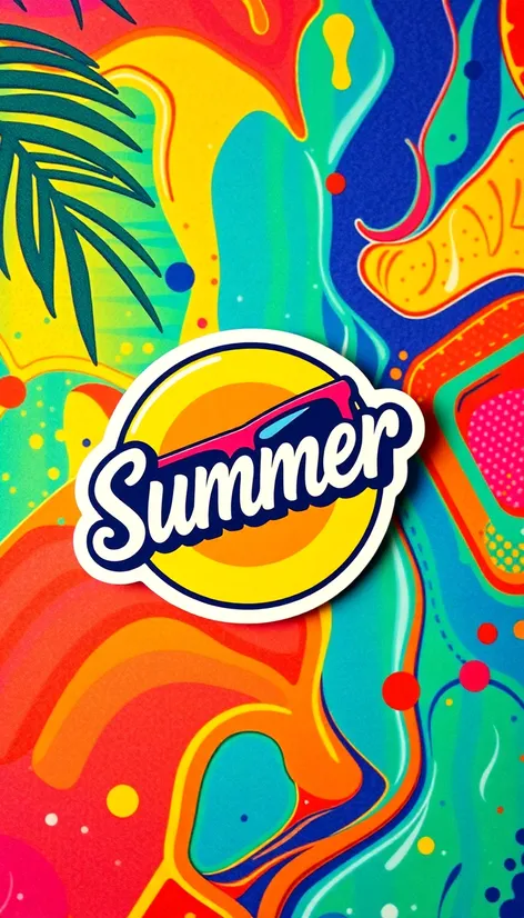 summer sticker backdrop