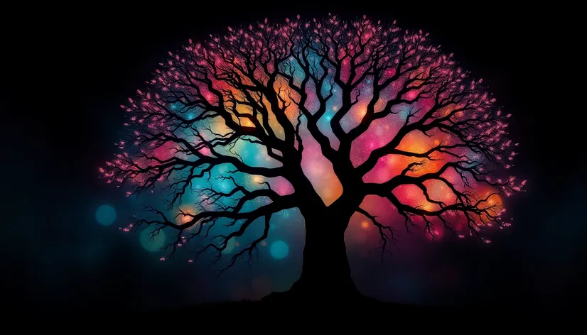 tree of life silowett