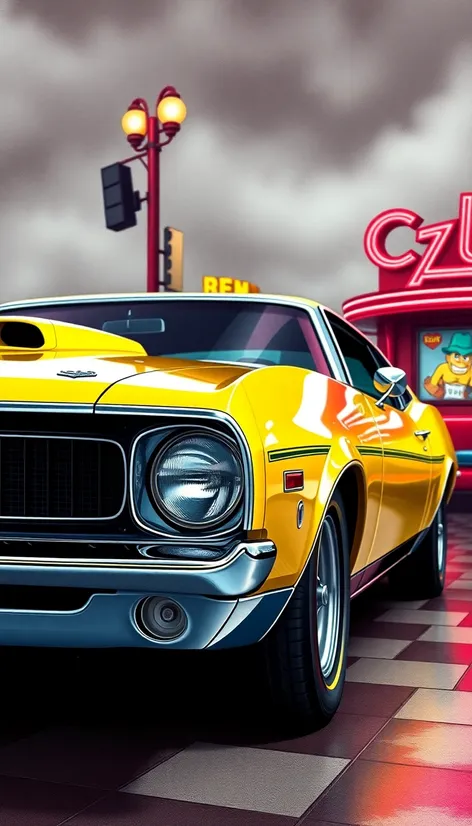 old muscle car clipart