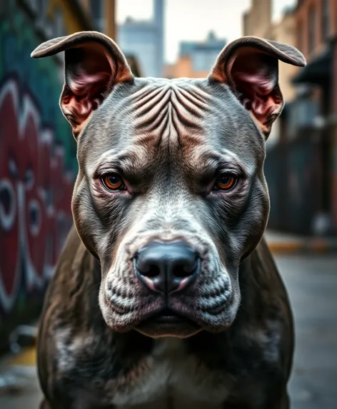 grey pitbull