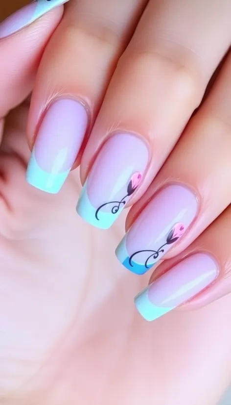 short french tip nails