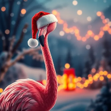 christmas flamingo