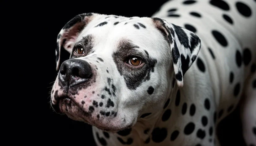 pitbull mix with dalmatian