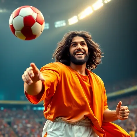 jesus playing football