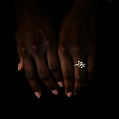 wedding rings darkskin hands