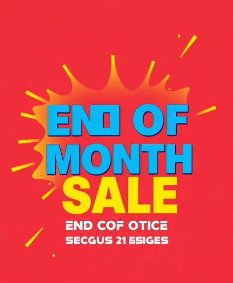 end of month sale