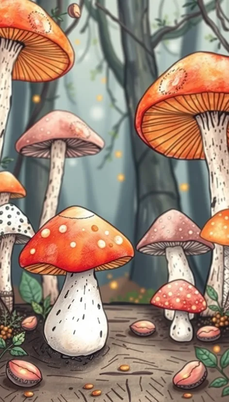 cute mushroom drawings