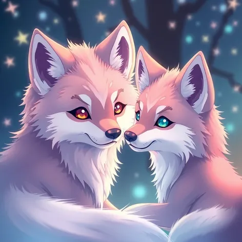 cute wolves anime