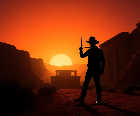 silhouette indiana jones